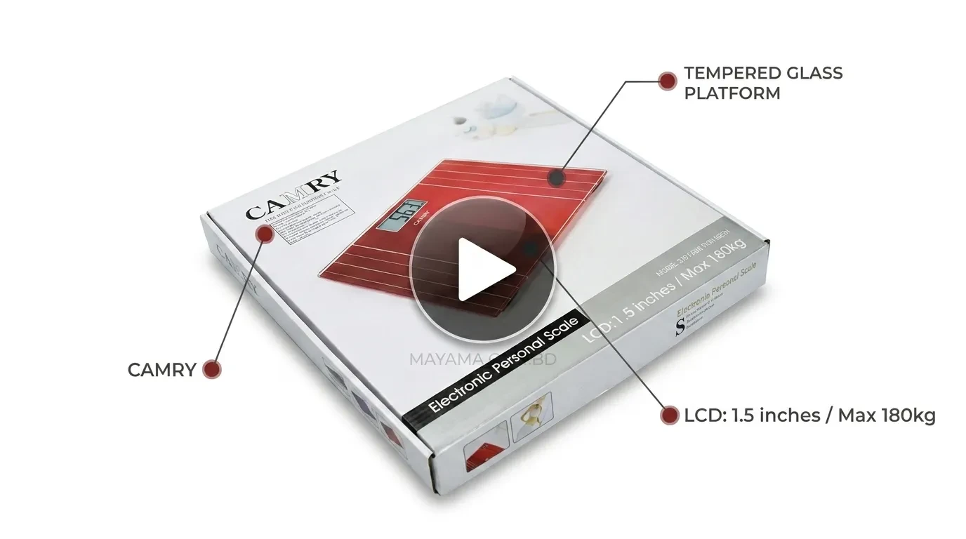 CAMRY Weight Scale 150KG Glass Body Scale