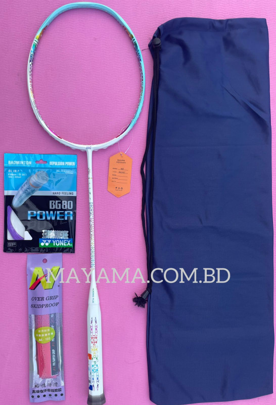 100+ Racket ১ পিস ফুল কমপ্লিট ব্যাডমিন্টন র‍্যাকেট-Multicolor