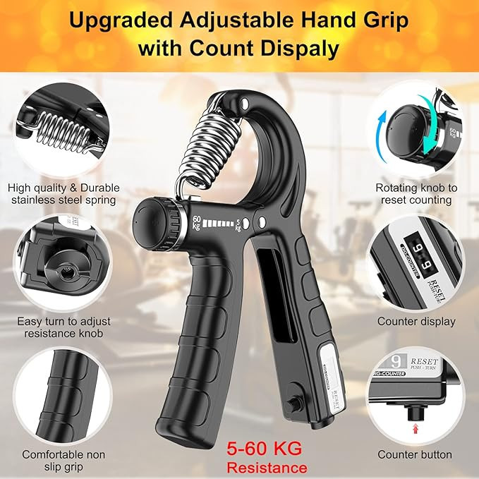 Meter Hand Grip Strengthener – Adjustable Resistance (10-60kg)