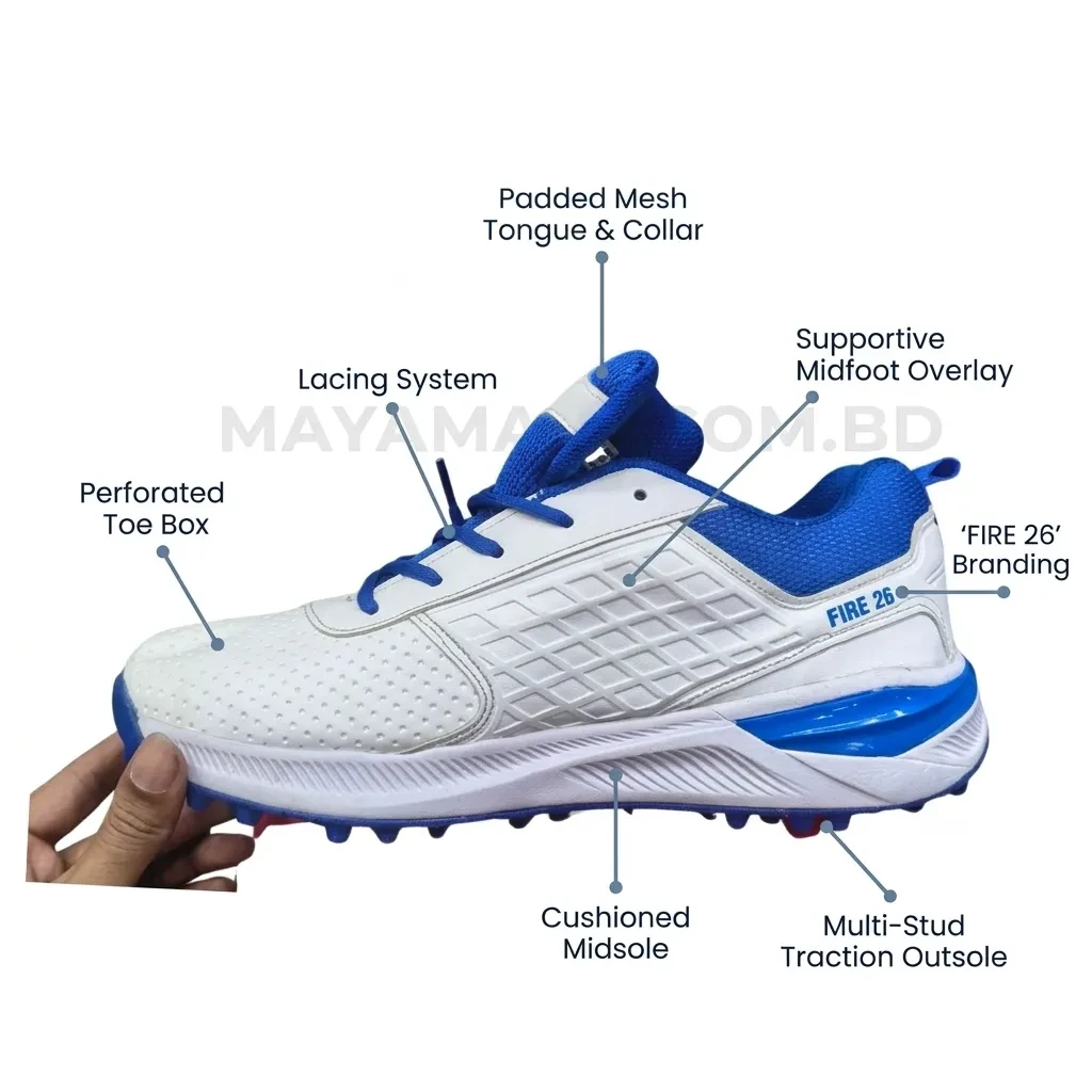 DSC White & Blue Rubber Spike Boot