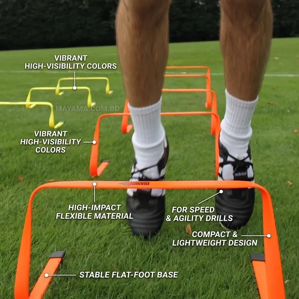 Neon Green PVC Flat Training Hurdle for Agility Training