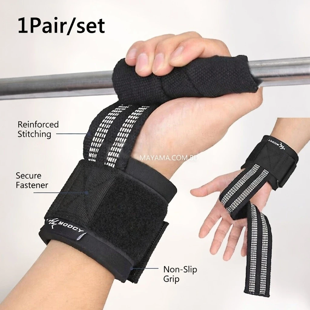 Adjustable Weight Lifting Wrist Straps (1 Pair/Set) – Mayama