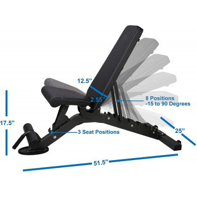 Adjustable FID Dumbbell Weight Bench – 300kg Capacity