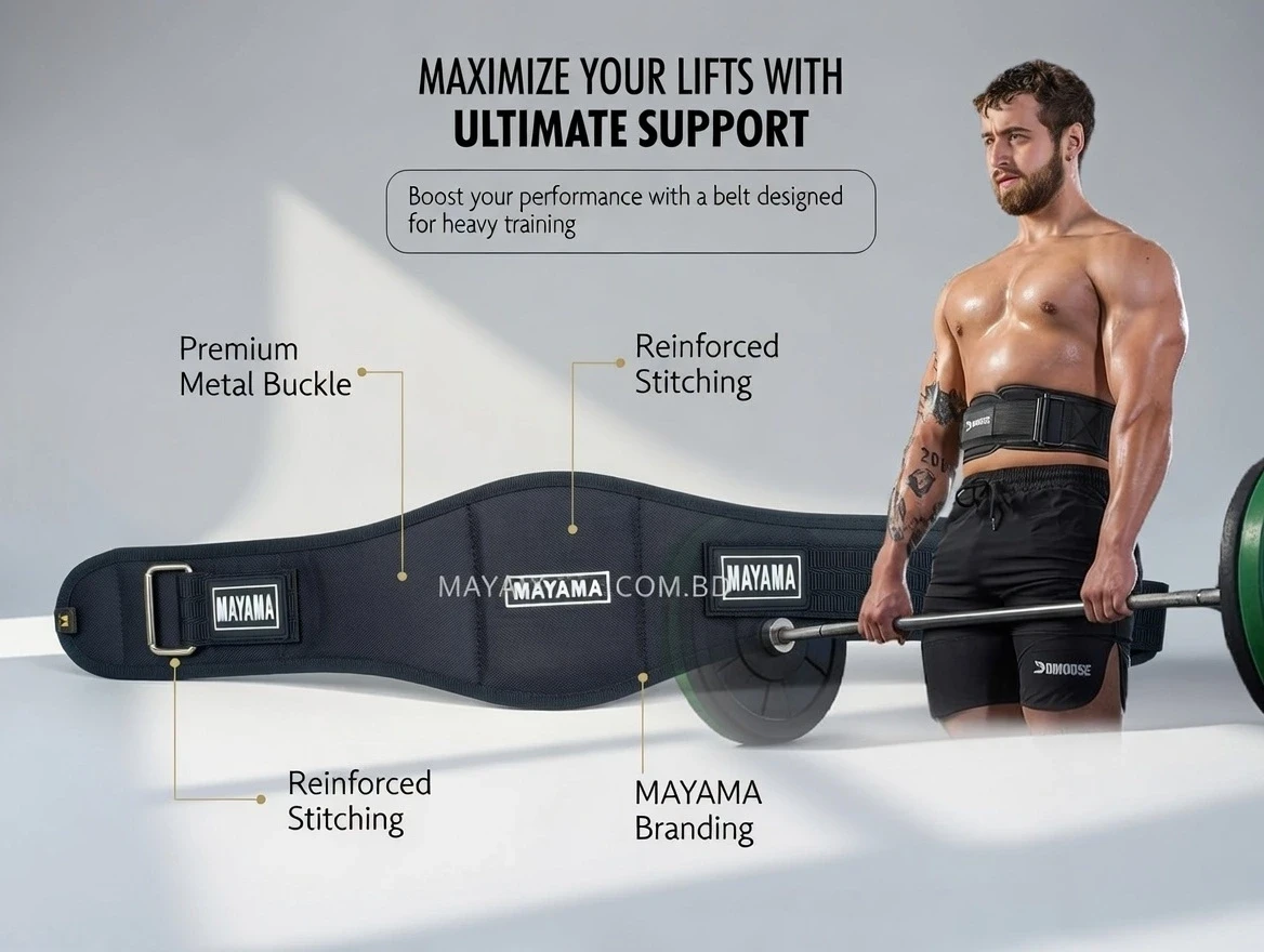 6 inches Weightlifting Support Belt – Mayama.com.bd