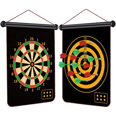 17'' Inch Magnetic Roll Up Double sided Dart Board game