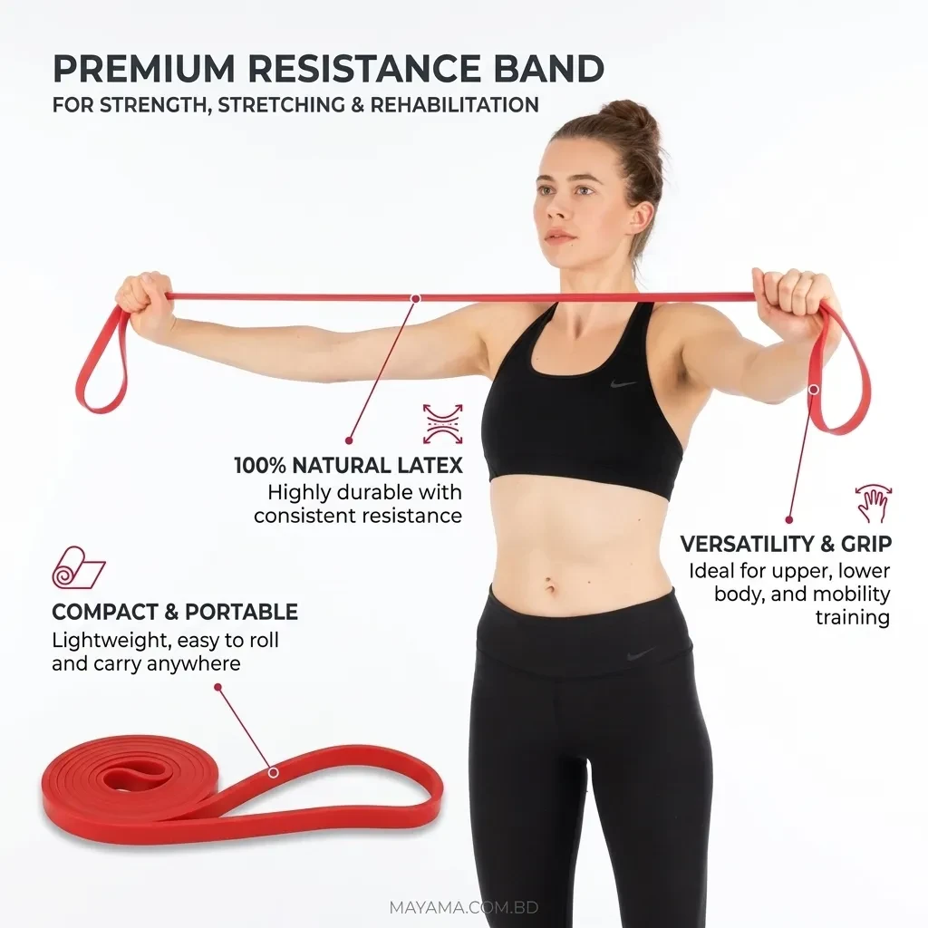 13 mm Red Pull-Up Assist Resistance Band
