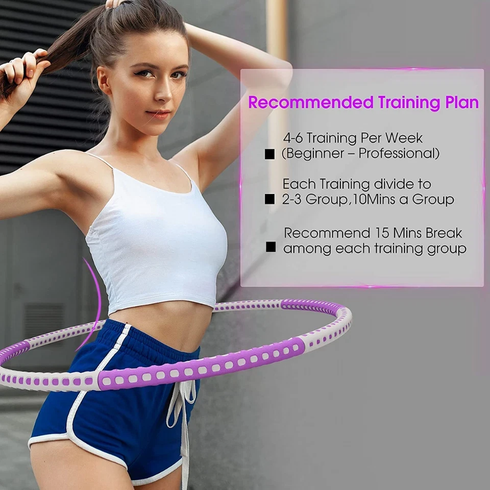 100 CM Weighted Hula Hoop,Hula Hoops for Weight Loss,Waist Trainer