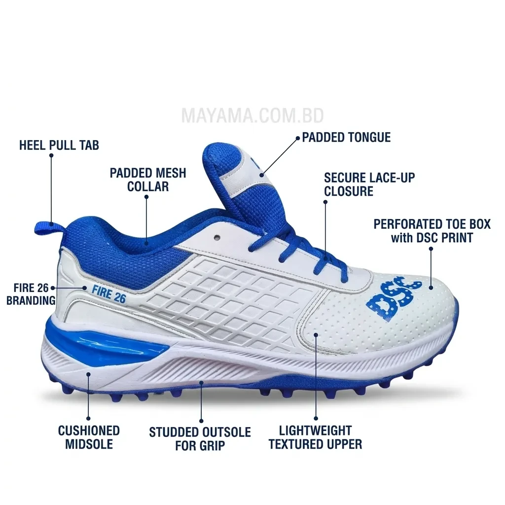 DSC White & Blue Rubber Spike Boot