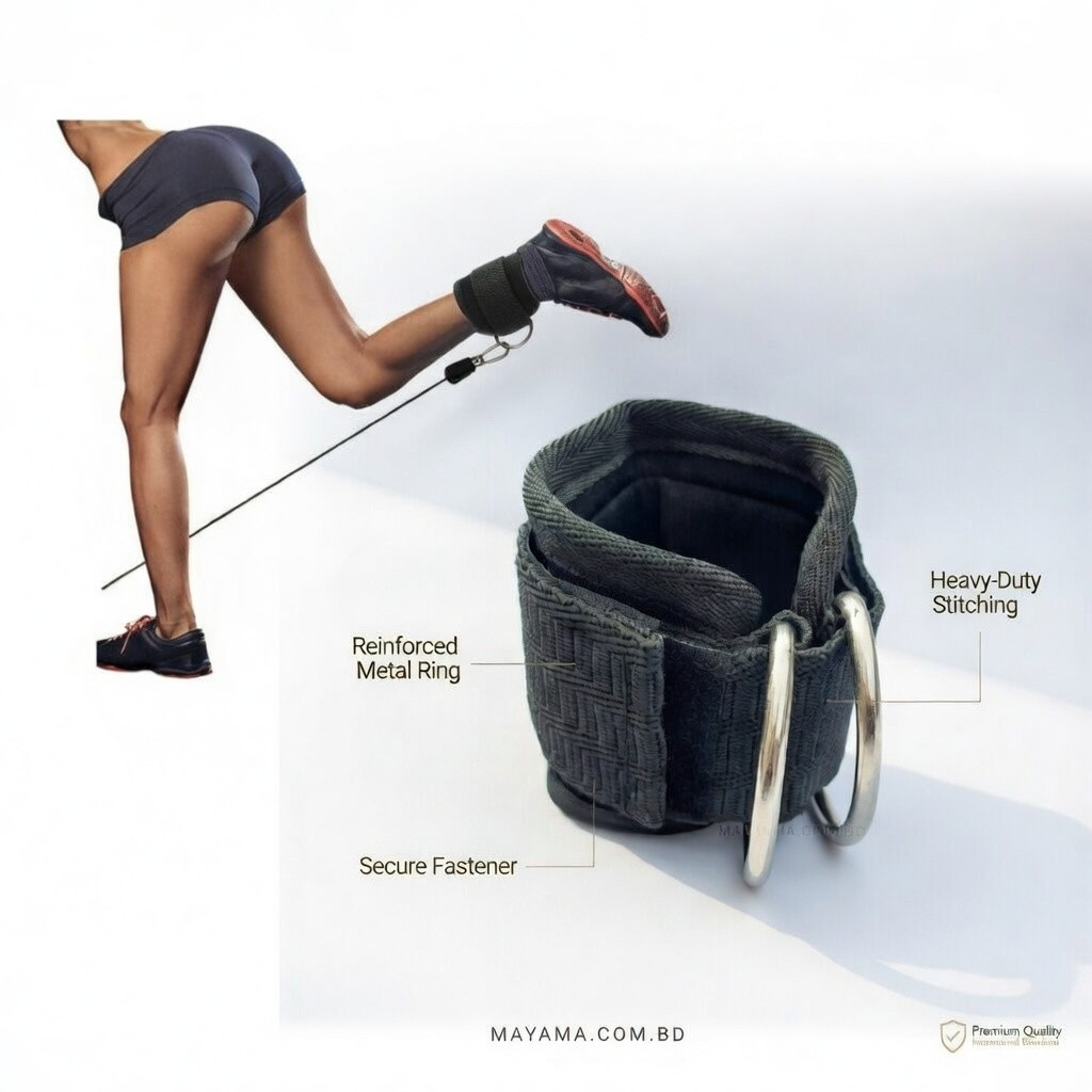 ProFit Double D-Ring Padded Ankle Strap for Cable Machine – Mayama