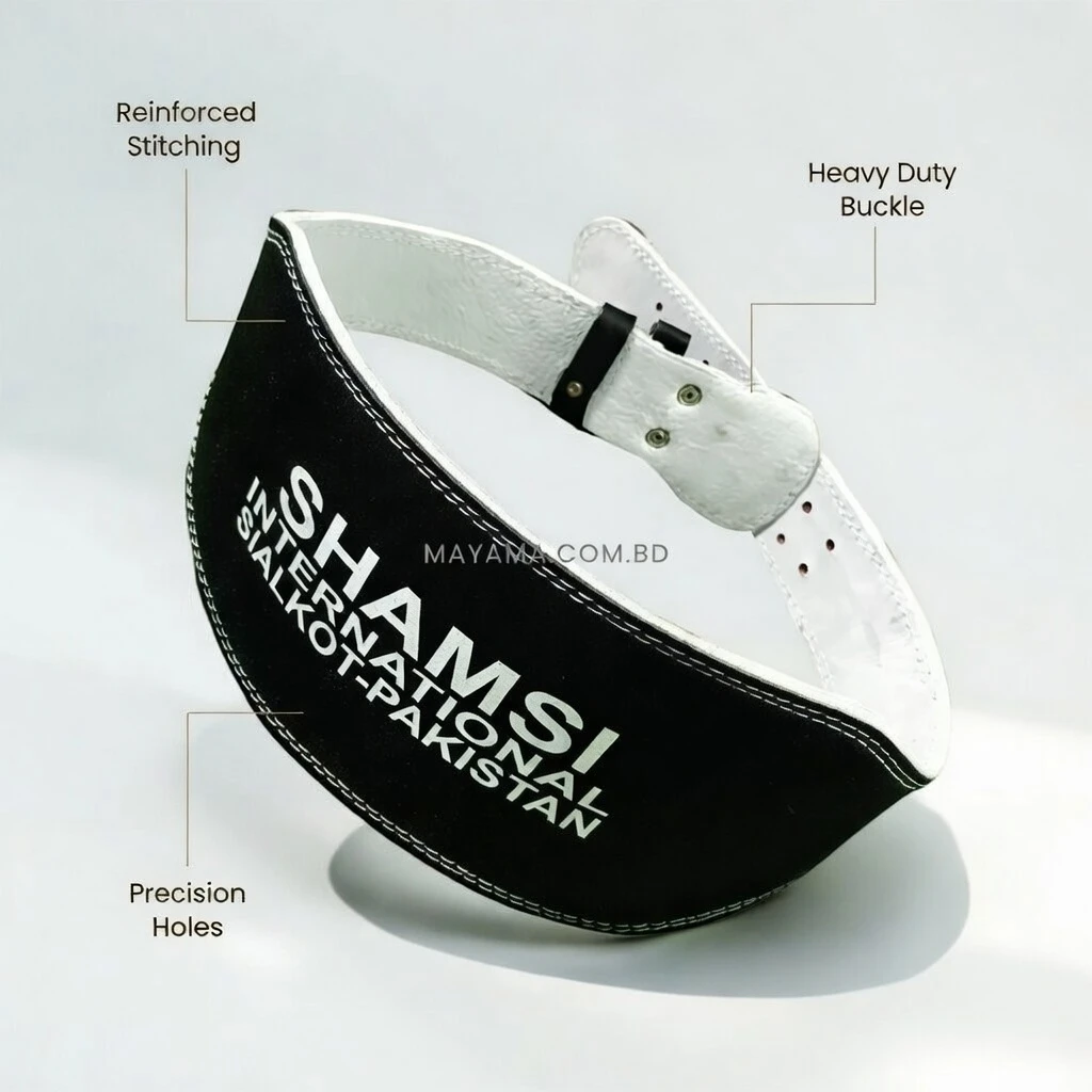 6 Inch Heavy Duty Weightlifting Leather Belt – Mayama