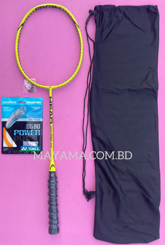 HEAD Racket ১ পিস ফুল কমপ্লিট ব্যাডমিন্টন র‍্যাকেট-Multicolor