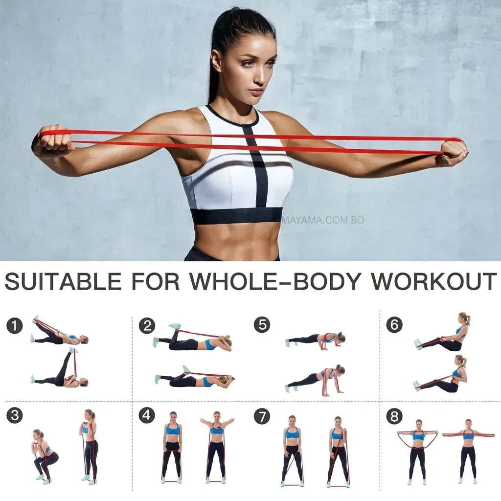 13 mm Red Pull-Up Assist Resistance Band