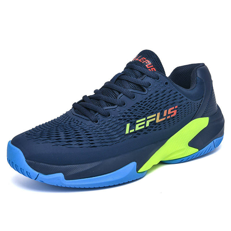 Men's and Women's Professional Badminton Tennis Pickleball Shoes with Non-slip Mesh Lining Shock Absorbing Training Sneakers
