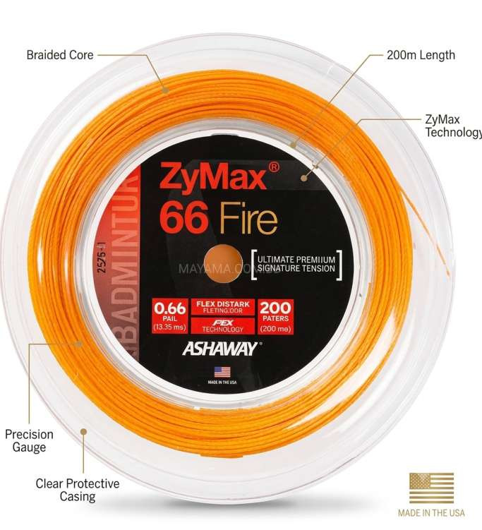 Ashaway Zymax 66 Reel Badminton String