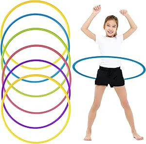 60CM to 100CM Plastic Hula Hoop – Exercise & Fitness Ring (Red)