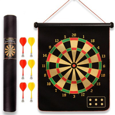 15'' Inch Magnetic Roll Up Double sided Dart Board game